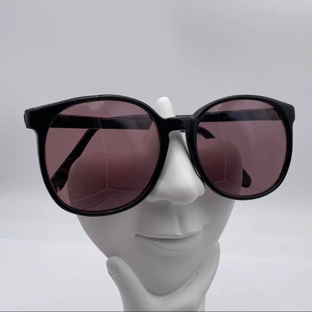 Vintage Black Oversized Oval Sunglasses Frames